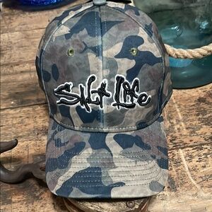 Salt Life Green and Brown Camouflage Hat